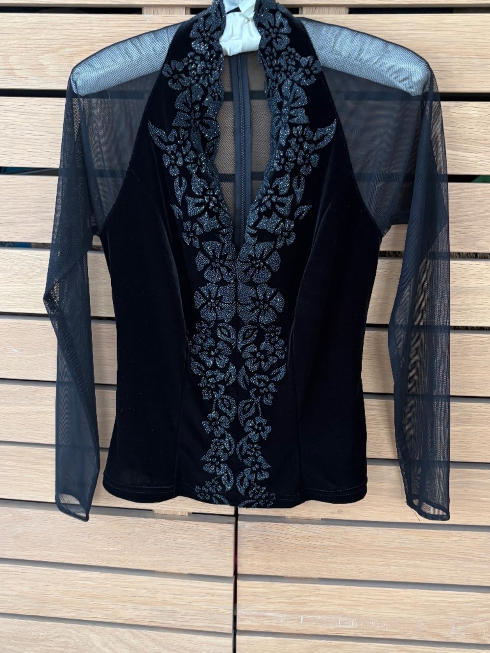 Vintage J.R. Nites Black Velvet Evening Top – Size 6 – Like New